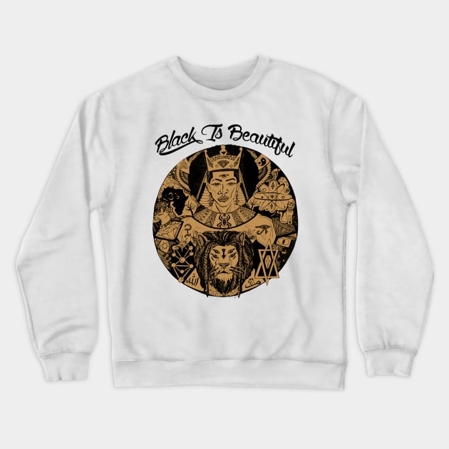 Brown Black King Wise King Black Is Beautiful Crewneck Sweatshirt by kenallouis